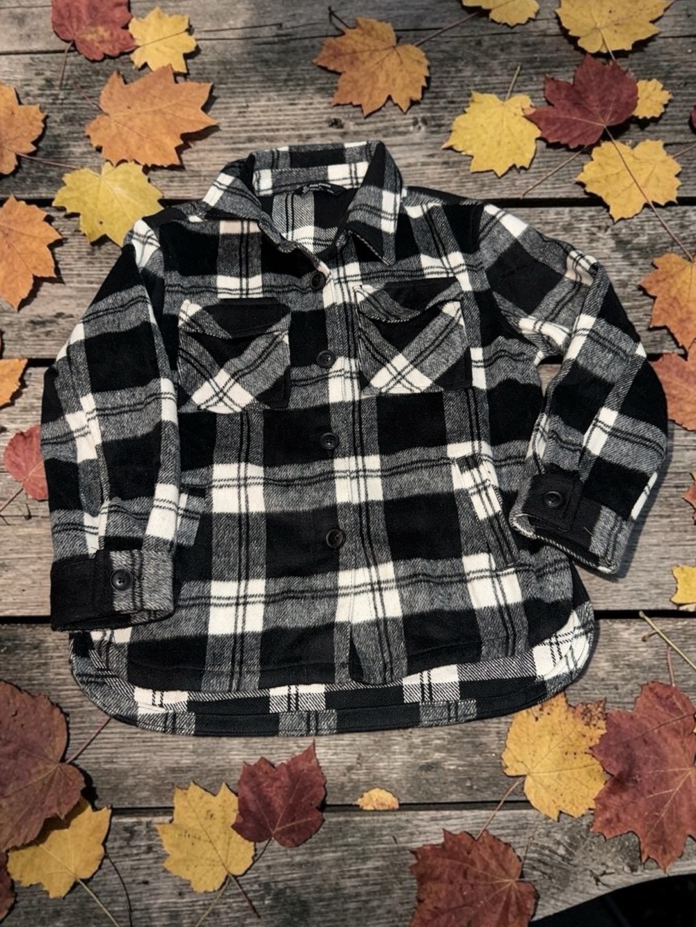 Girls Plaid Shacket (S 6/6X)